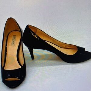 DKNY Black Peep-Toe Heels